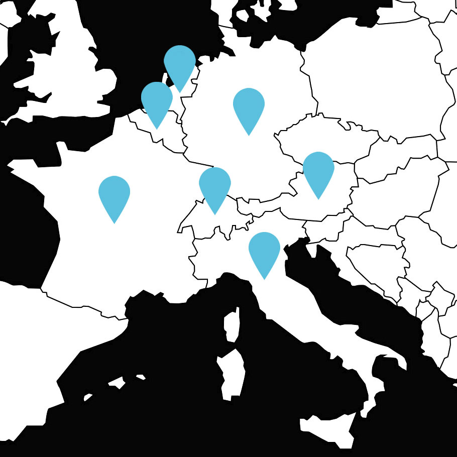 Karte der Localmind Partner in Europa