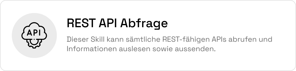 Darstellung von Localmind Skill: REST API Abfrage