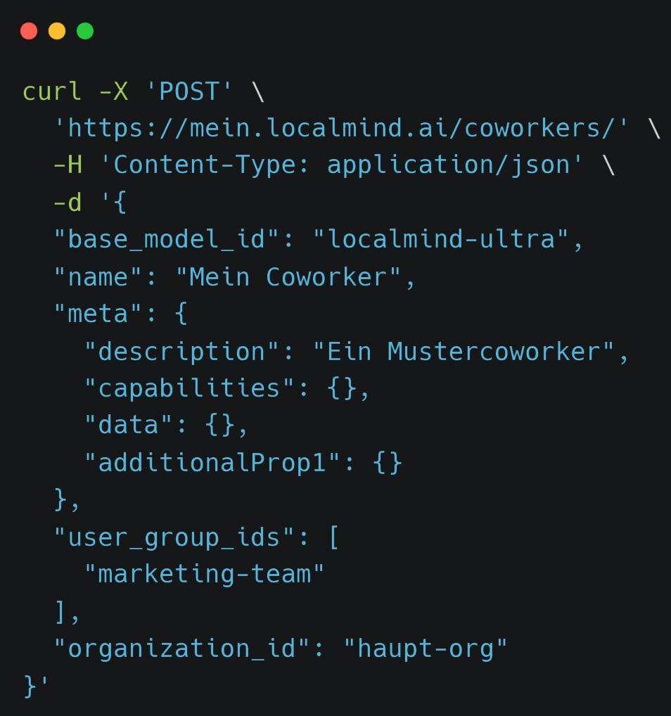 Localmind AI API Coworker